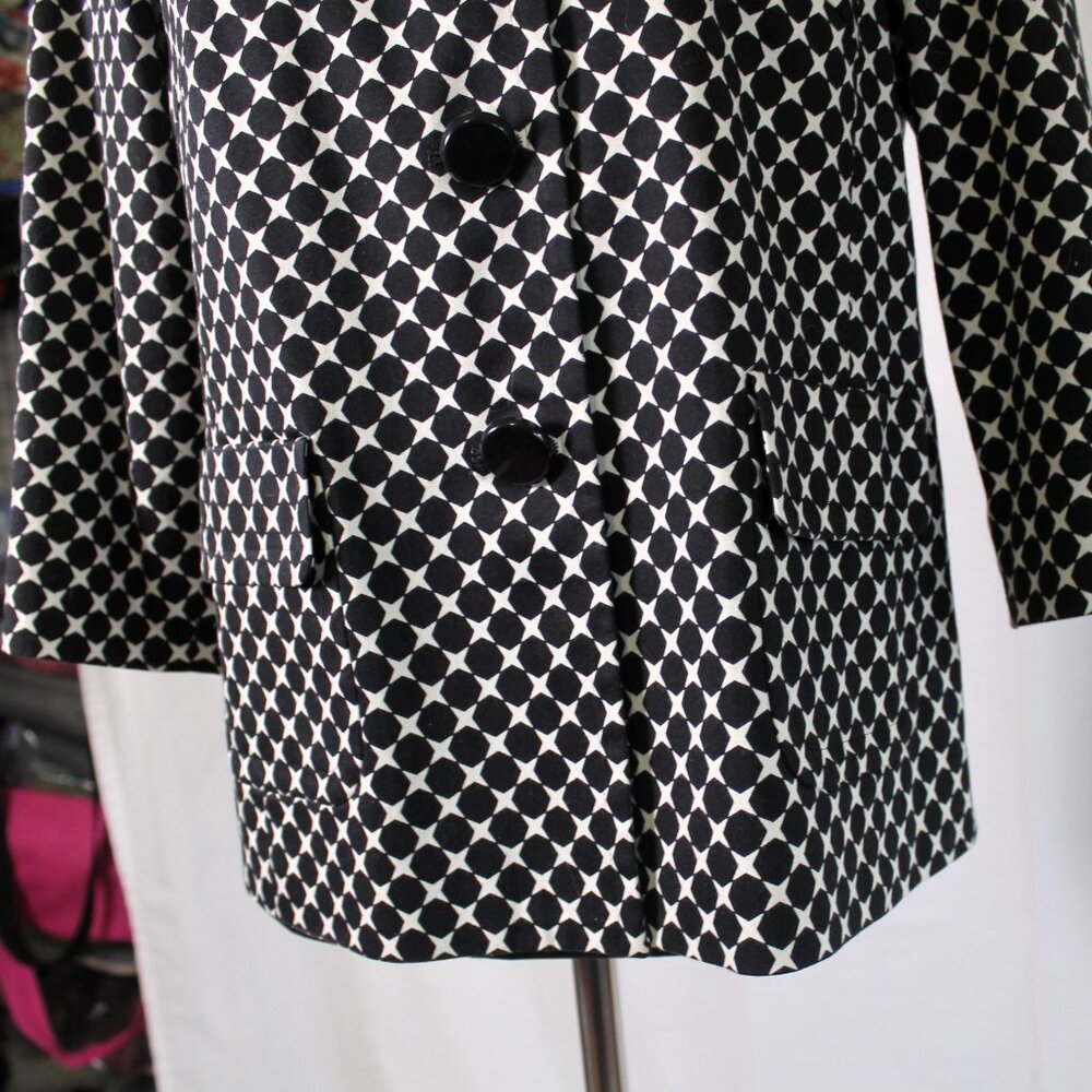 Talbots Retro Swing Blazer 60s Vibe 3/4 Sleeves Cotton Blend Size 4P - Picture 3 of 13